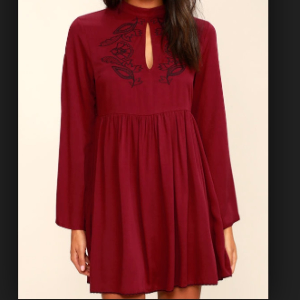 MINKPINK Embroidered Valley of the Vine Mini Dress
